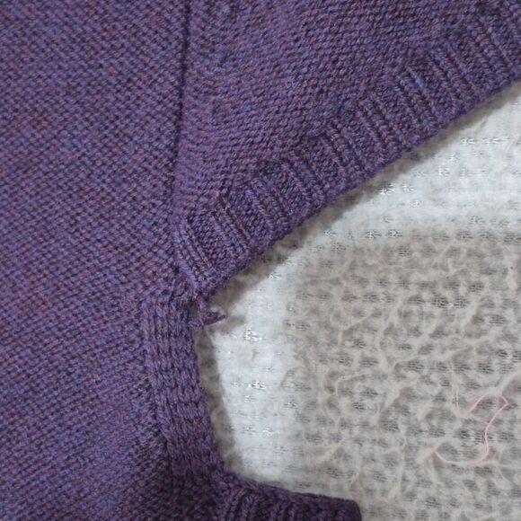 Ibex Women's Purple Knit Merino Wool Sleeveless Sweater Tunic Top Large - Picture 3 of 9
